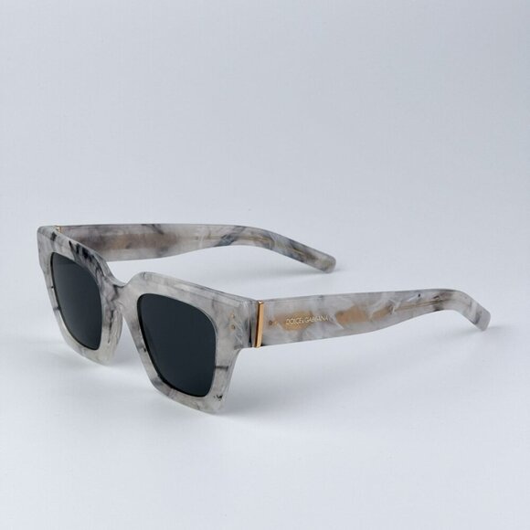 D&G DG4413 342887 BRAND NEW Sunglasses Grey Marble Grey Square Unisex - Picture 6 of 11